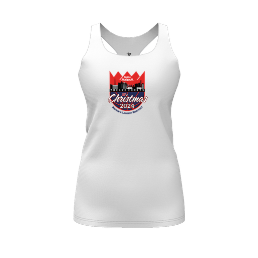 [FT0TRBWH-FYS-LOGO1] Decker Racerback Tank Top (Female Youth S, White, Logo 1)