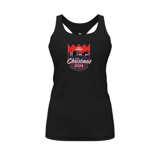 [FT0TRBBK-FYS-LOGO1] Decker Racerback Tank Top (Female Youth S, Black, Logo 1)