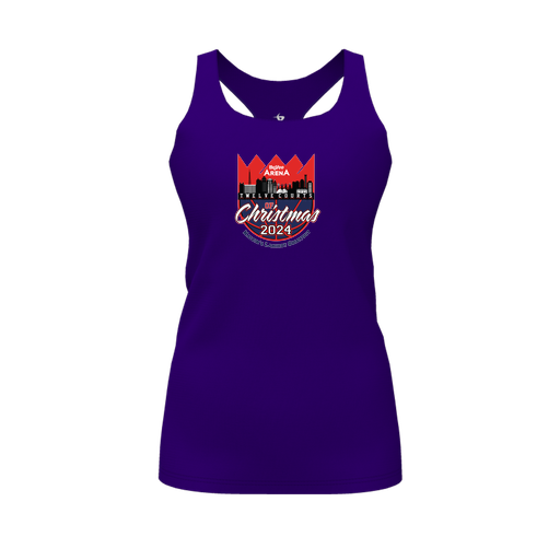 [FT0TRBPP-FYS-LOGO1] Decker Racerback Tank Top (Female Youth S, Purple, Logo 1)