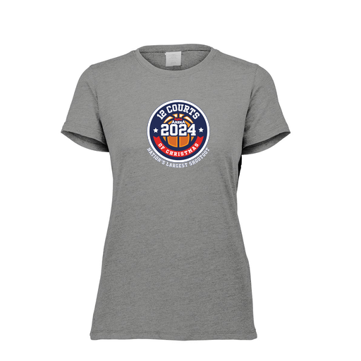 [FTSCUBGY-FAXS-LOGO2] Decker Women's Tri-Blend T-Shirt - Short Sleeve (Female Adult XS, Gray, Logo 2)