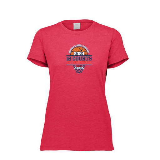 [FTSCUBRD-FAXS-LOGO3] Decker Women's Tri-Blend T-Shirt - Short Sleeve (Female Adult XS, Red, Logo 3)