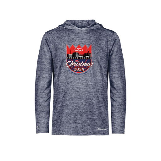 [FOLHCGNV-AS-LOGO1] Decker Men's Charge Hoodie (Adult S, Navy, Logo 1)