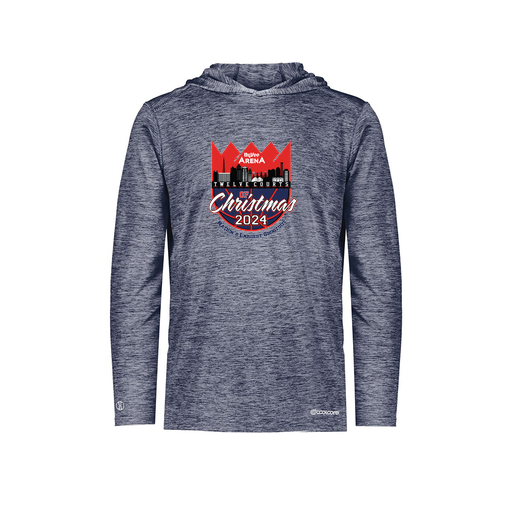 [FOLHCGNV-YS-LOGO1] Decker Youth Charge Hoodie (Youth S, Navy, Logo 1)