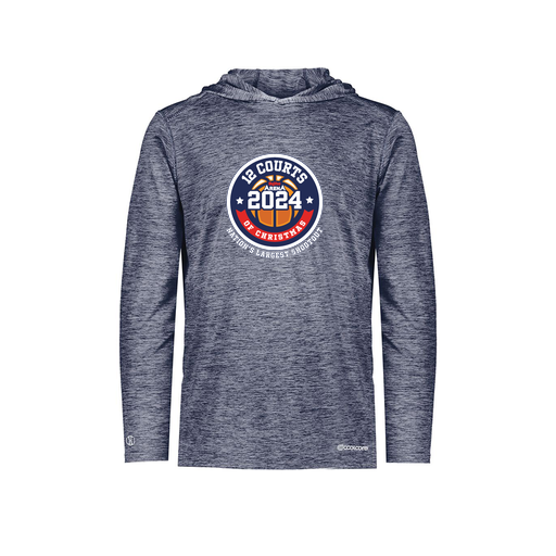 [FOLHCGNV-YS-LOGO2] Decker Youth Charge Hoodie (Youth S, Navy, Logo 2)