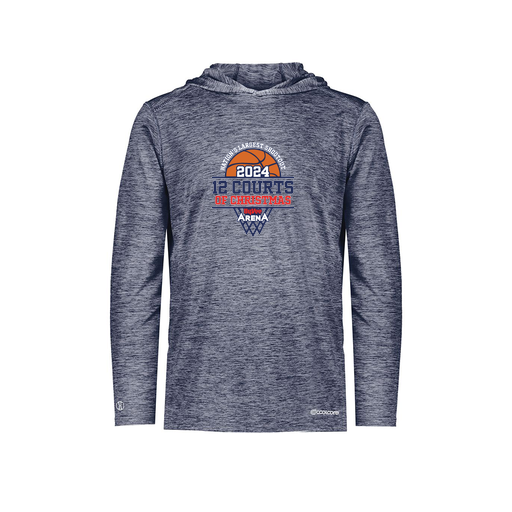 [FOLHCGNV-YS-LOGO3] Decker Youth Charge Hoodie (Youth S, Navy, Logo 3)