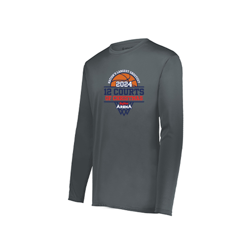 [222822.059.XS-LOGO3] Men's LS Smooth Sport Shirt (Adult XS, Gray, Logo 3)