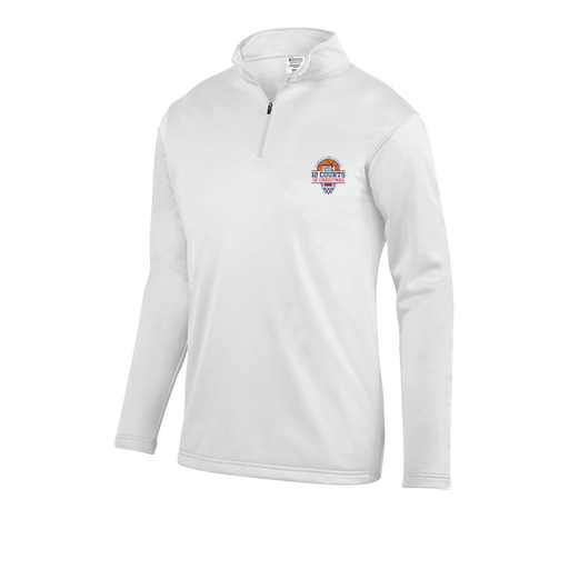 [FOLQFFWH-AS-LOGO3] Decker Men's FlexFleece 1/4 Zip (Adult S, White, Logo 3)