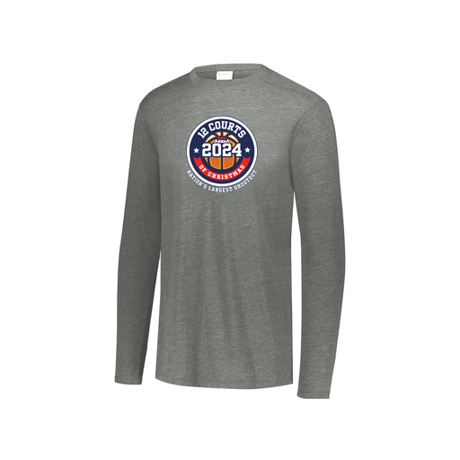[FTLCUBGY-YS-LOGO2] Decker Youth Tri-Blend T-Shirt - Long Sleeve (Youth S, Gray, Logo 2)