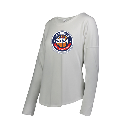 [FTLCUBWH-FAS-LOGO2] Decker Women's Tri-Blend T-Shirt - Long Sleeve (Female Adult S, White, Logo 2)